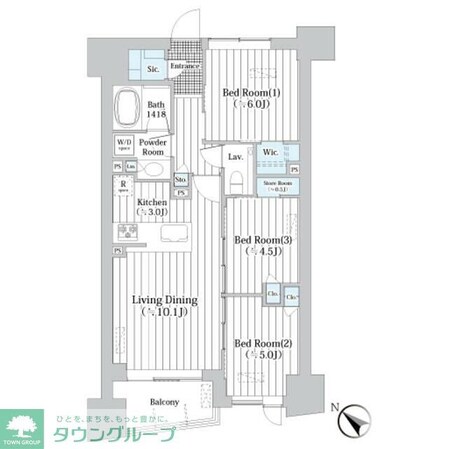 ザ・グランクラッセ日本橋イーストの物件間取画像